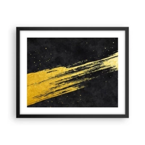 Pôster com moldura preta - Salto para o hiperespaço - 50x40 cm