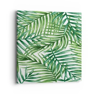 Quadro em tela - Sob as folhas verdes - 40x40 cm
