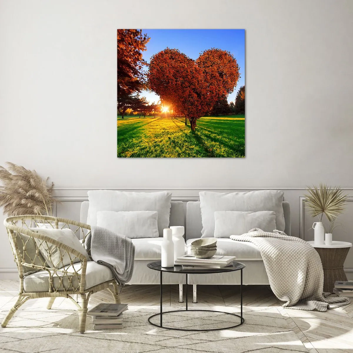 Quadro em vidro - E como não amar o outono - 50x50 cm