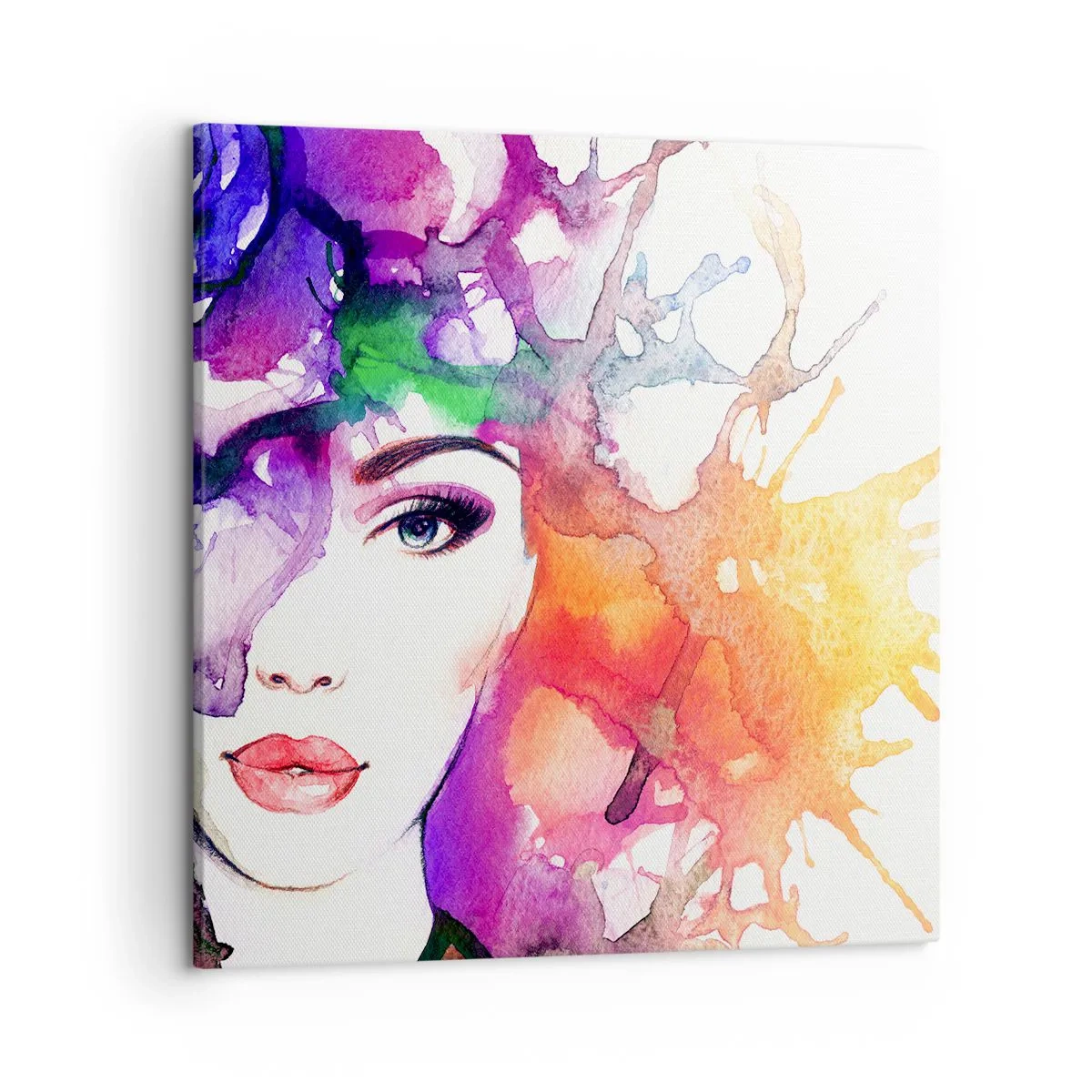 Quadro em tela - Com a cabeça nas nuvens - 50x50 cm