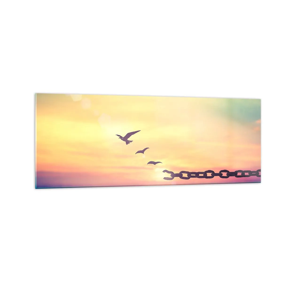 Quadro em vidro - A vitória da liberdade - 140x50 cm