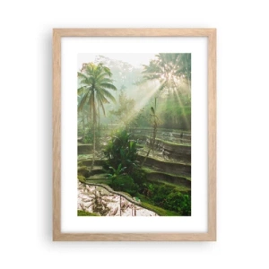 Pôster com moldura de carvalho claro - Crescer ao sol - 30x40 cm