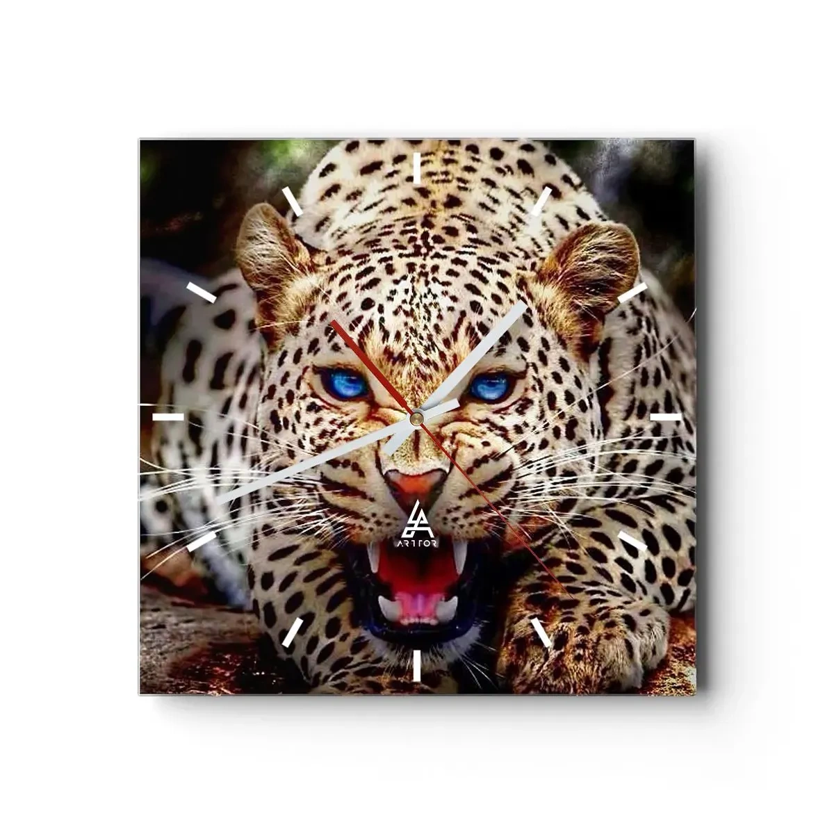 Relógio de parede - Relógio em vidro - A raiva não afeta a beleza  - 40x40 cm