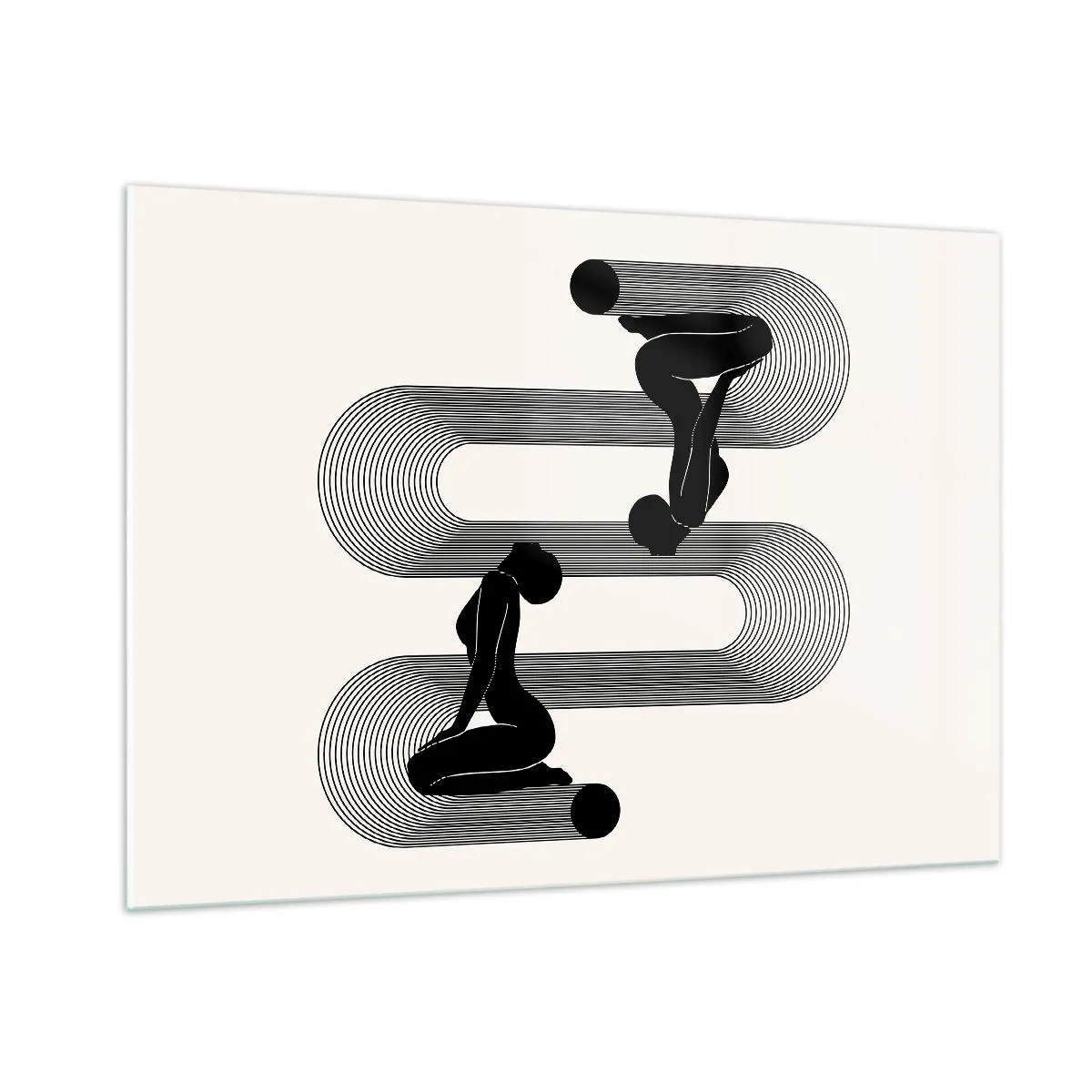 Quadro em vidro - Simetria sensual - 100x70 cm