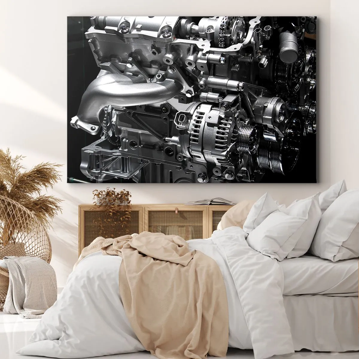 Quadro em tela - Aço, belo, forte - 100x70 cm