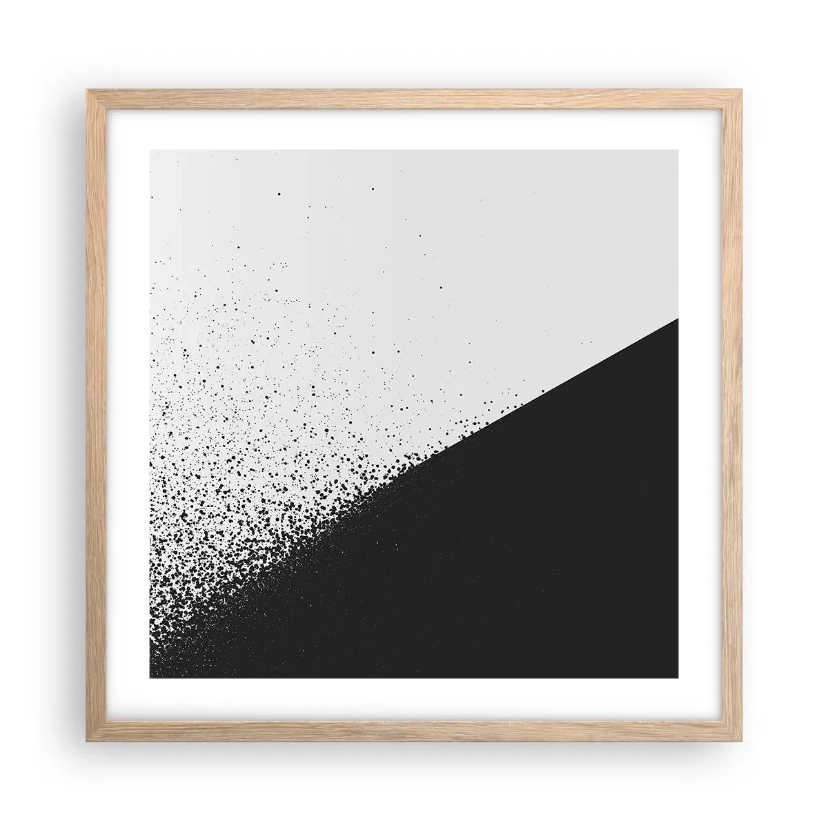 Pôster com moldura de carvalho claro - Cada vez mais rápido, cada vez mais - 50x50 cm