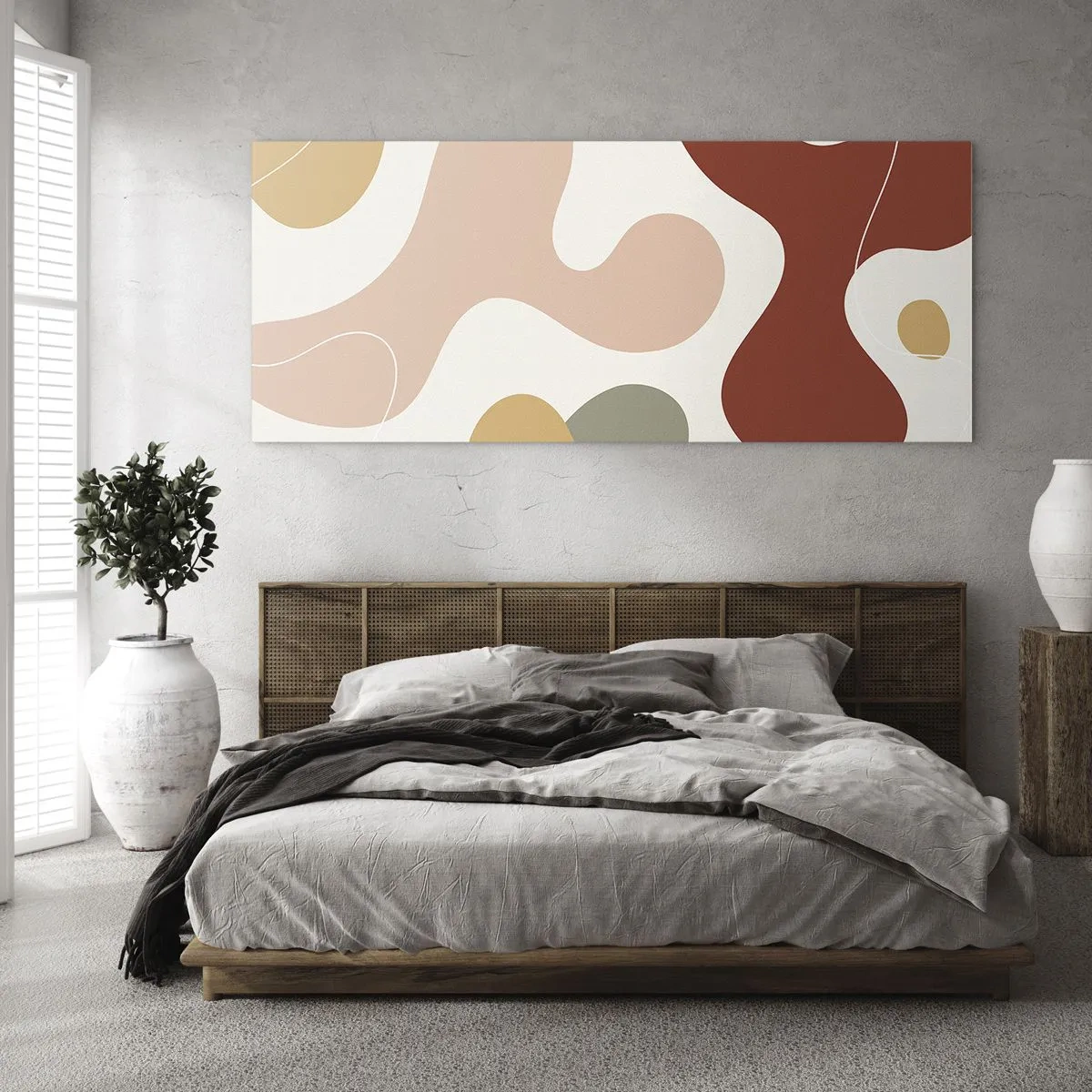 Quadro em vidro - Ziguezagues ornamentais - 100x40 cm