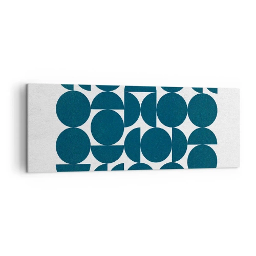 Quadro em tela - Círculos e semicírculos - 140x50 cm