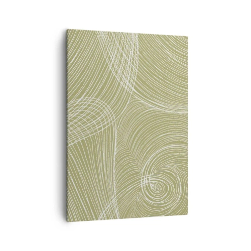Quadro em tela - Abstração intrincada em branco - 50x70 cm