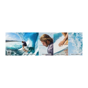 Amostra de papel de parede Premium Canvas - Dançando com as ondas - Esporte, Surfar, Prancha de surfe - 100x30 cm