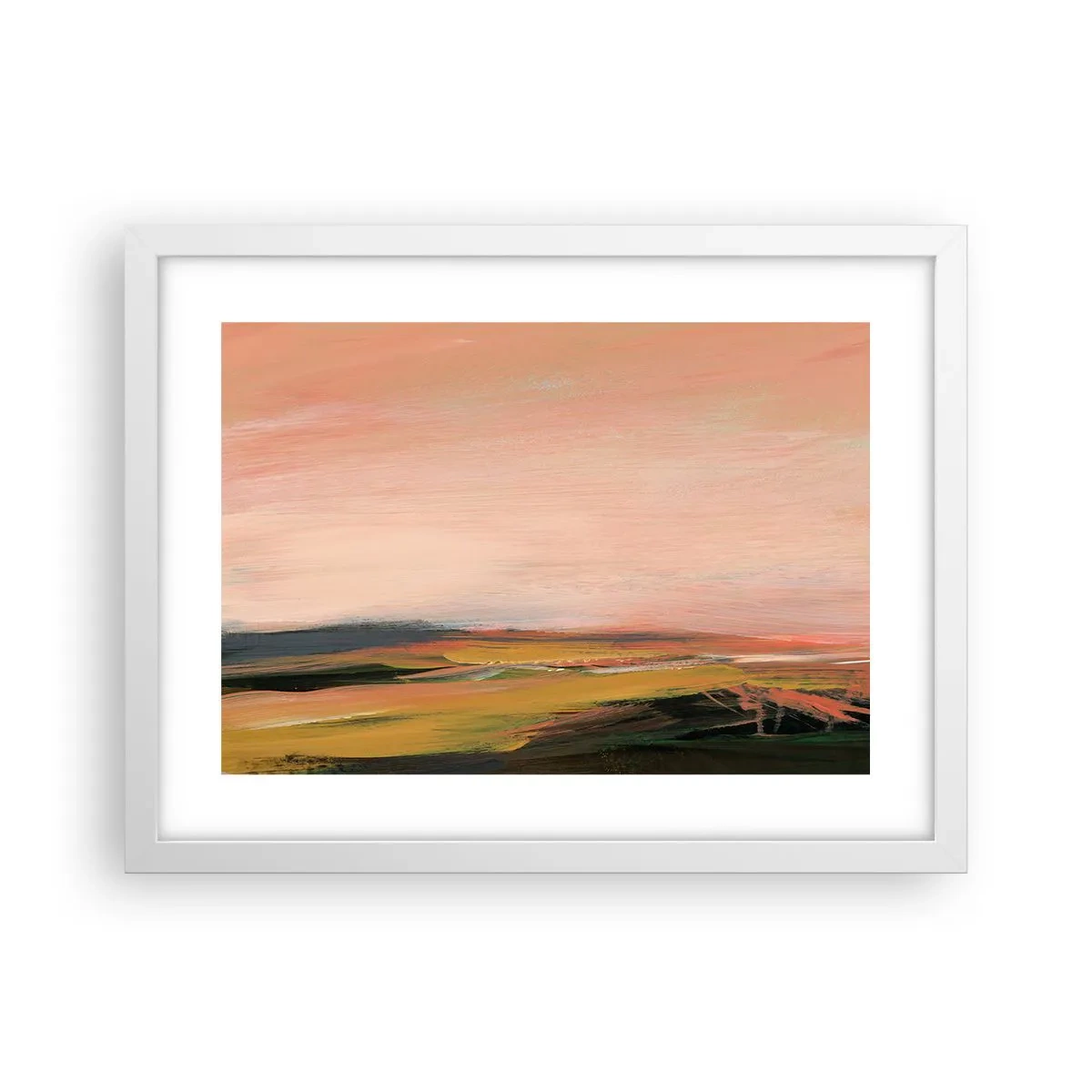 Pôster em moldura branca - Em tons rosa - 40x30 cm