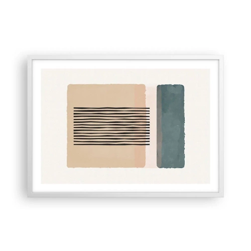 Pôster em moldura branca - Está tudo bem - 70x50 cm