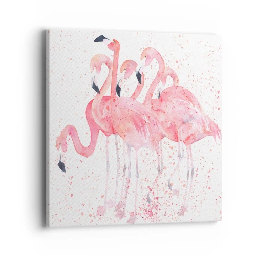 Quadro em tela - Conjunto cor-de-rosa - 40x40 cm