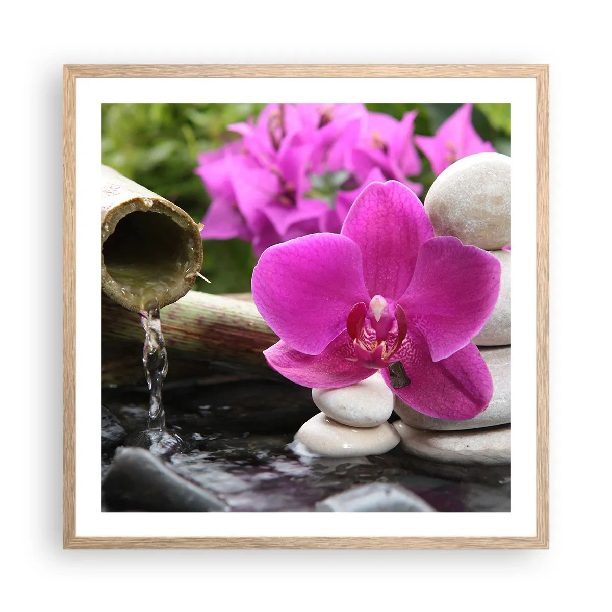 Pôster com moldura de carvalho claro - Descanso imediato - 60x60 cm