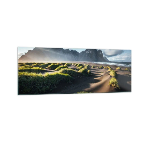 Quadro em vidro - Harmonia dos elementos da natureza - 140x50 cm