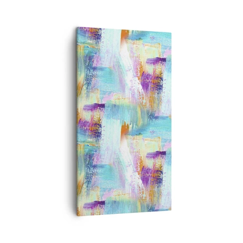 Quadro em tela - Uma alegre coposição de camadas - 45x80 cm