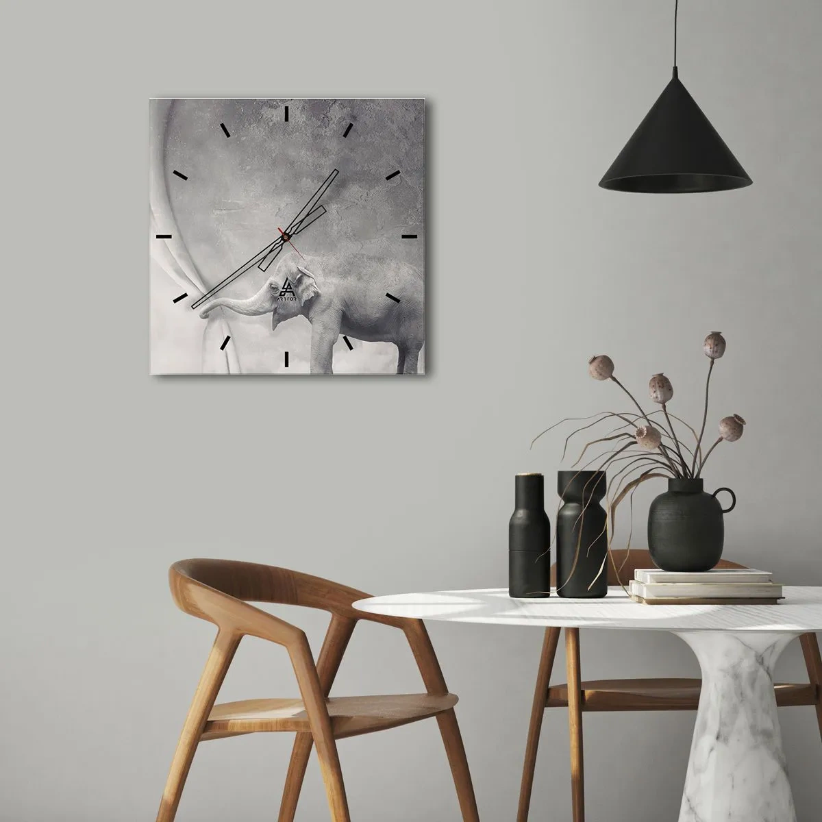 Relógio de parede - Relógio em vidro - Desvendando o mistério - 30x30 cm