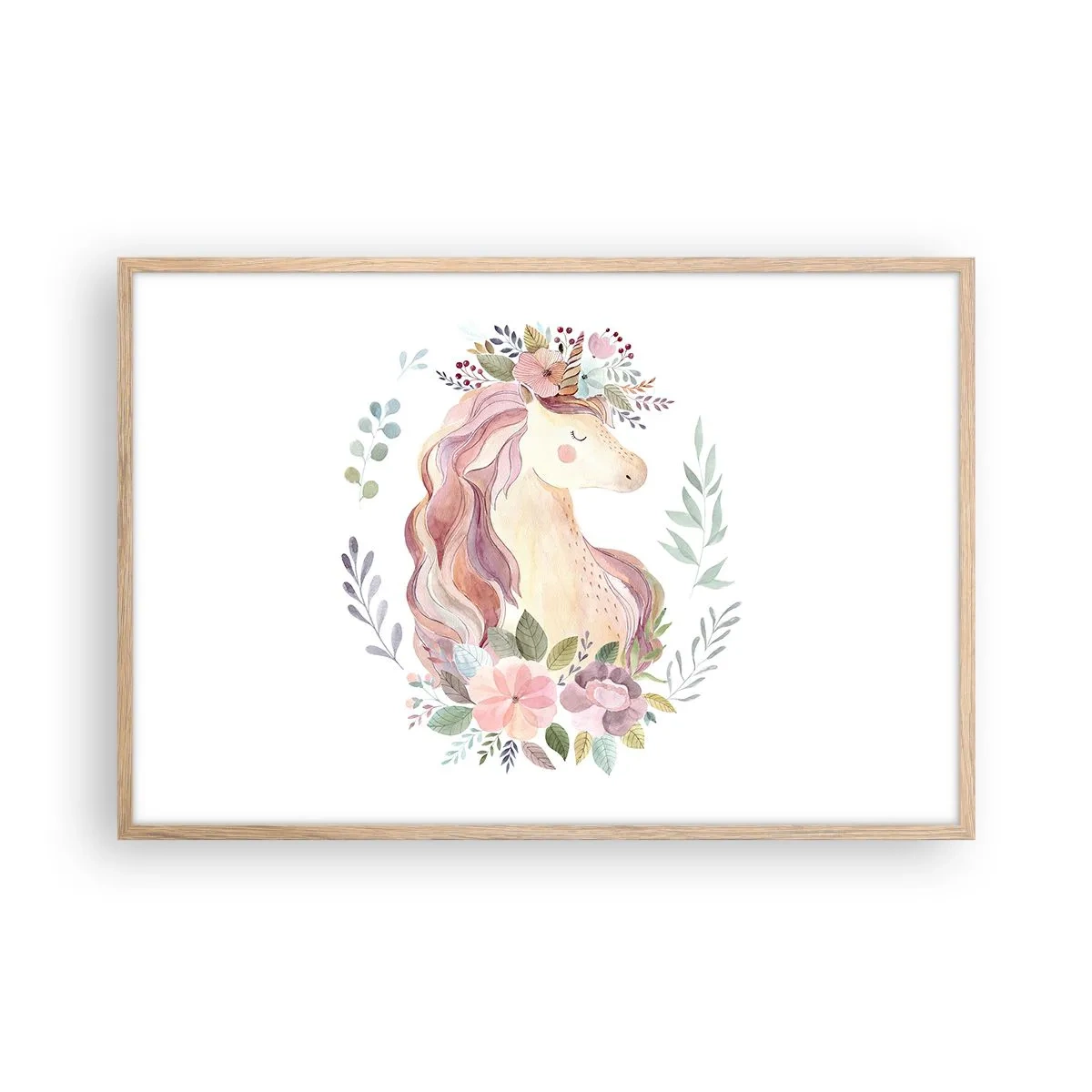 Pôster com moldura de carvalho claro - Um convite ao mundo dos contos de fadas - 91x61 cm