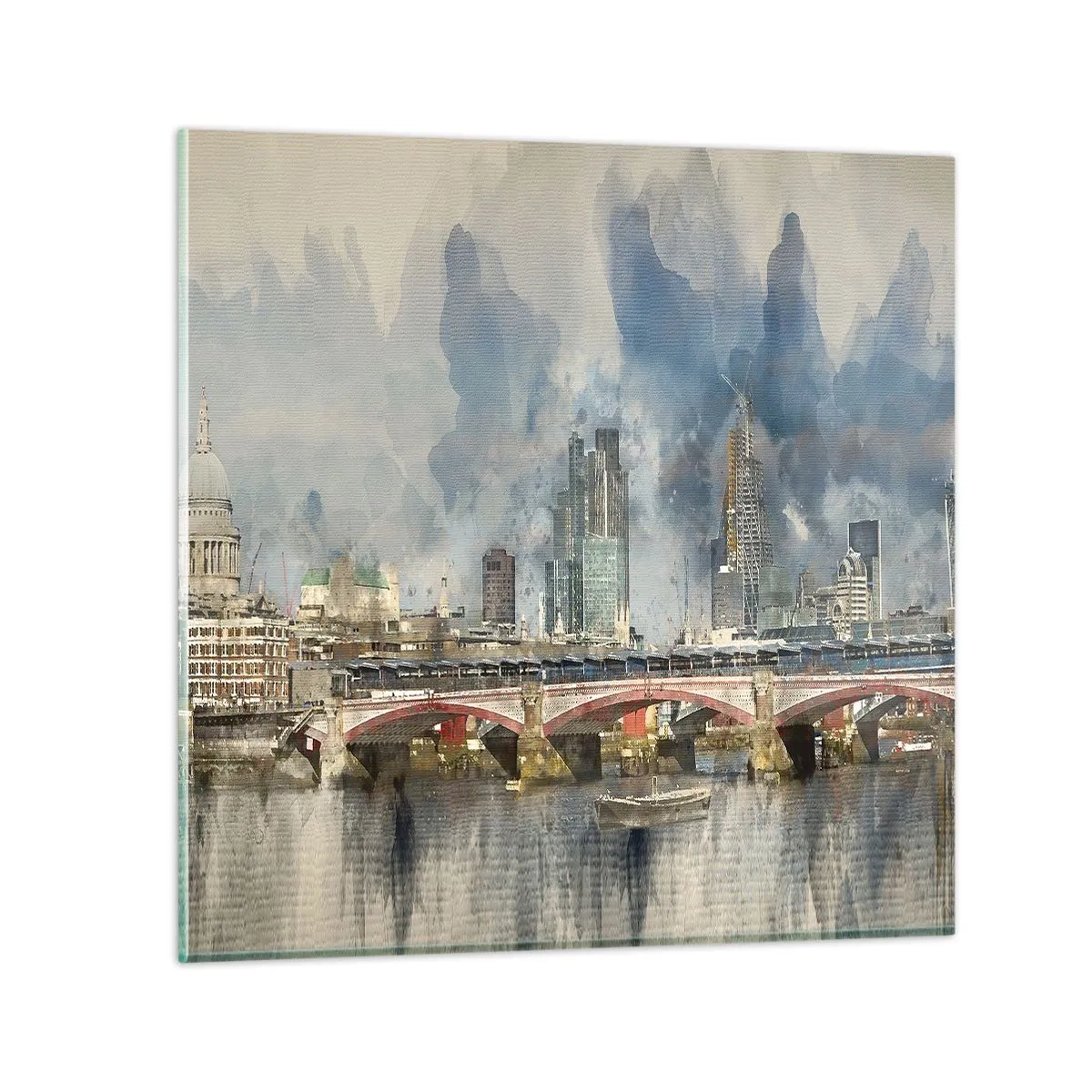 Quadro em vidro - Londres em toda a sua glória - 50x50 cm