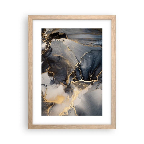 Pôster com moldura de carvalho claro - A vida da pedra - 30x40 cm