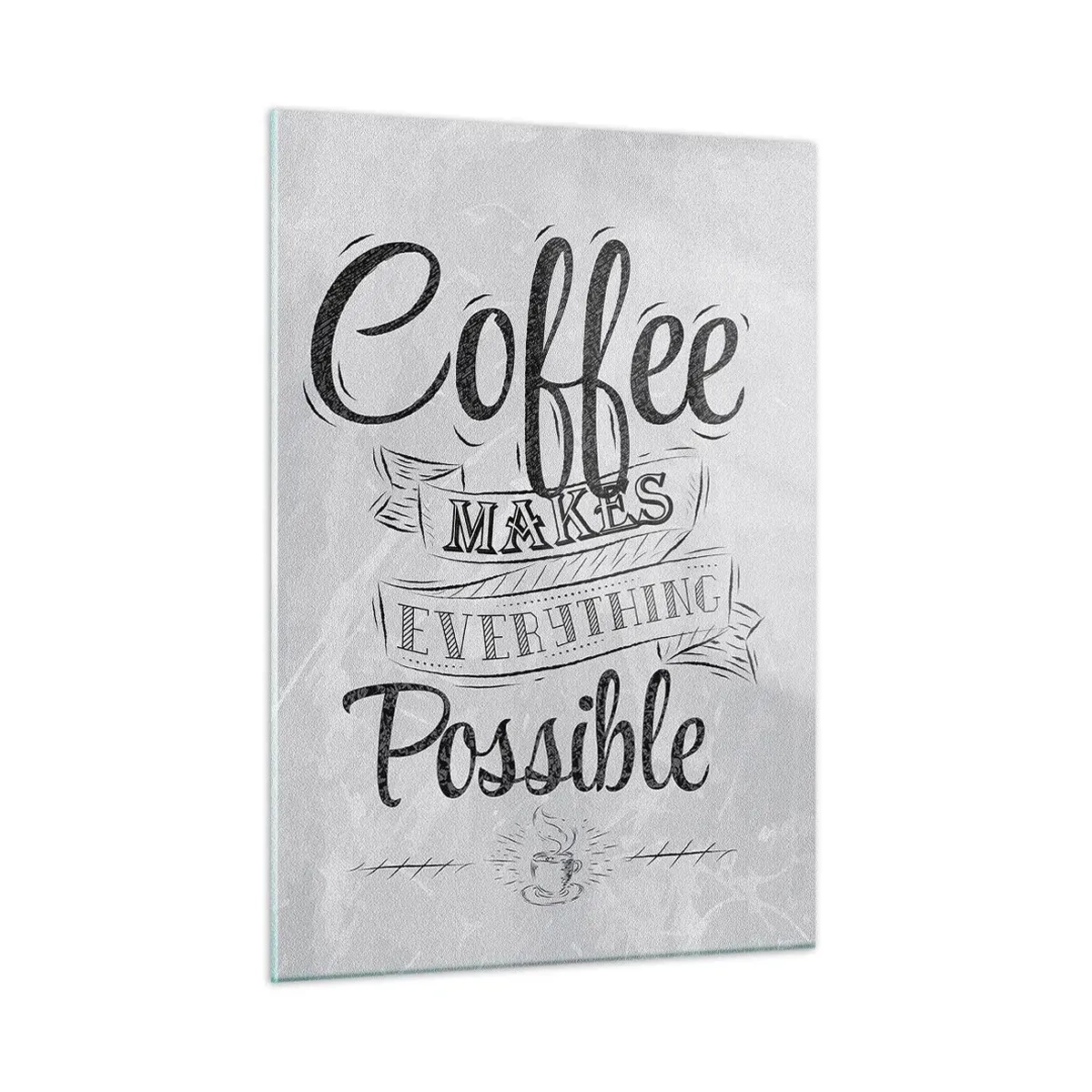 Quadro em vidro - Como podes não amar café - 50x70 cm