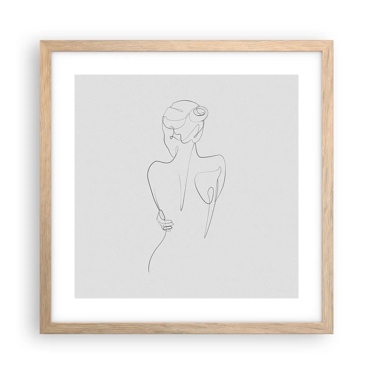 Pôster com moldura de carvalho claro - Música corporal - 40x40 cm