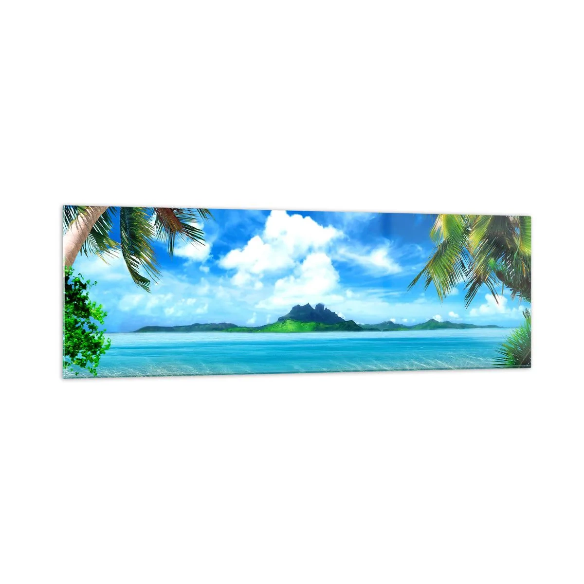Quadro em vidro - O azul dos trópicos - 160x50 cm
