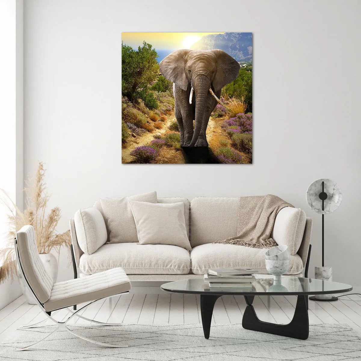 Quadro em vidro - Assim era o Éden - 70x70 cm