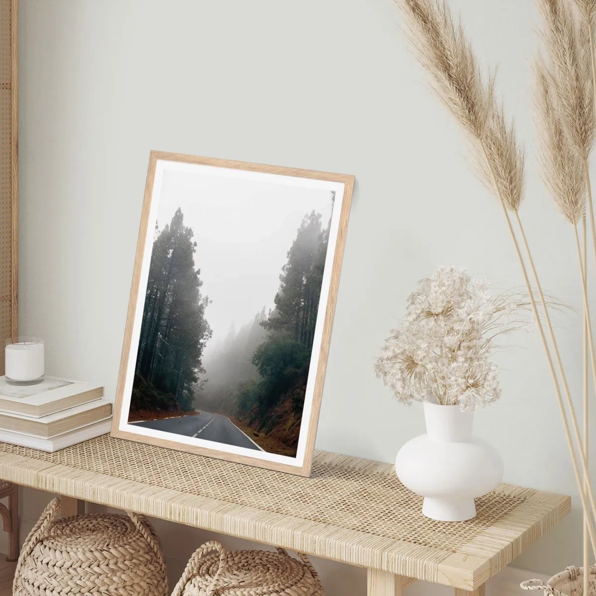 Pôster com moldura de carvalho claro - O conto da floresta mágica - 61x91 cm