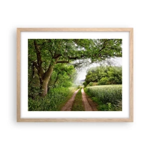 Pôster com moldura de carvalho claro - Os pastores de Arcadia - 50x40 cm