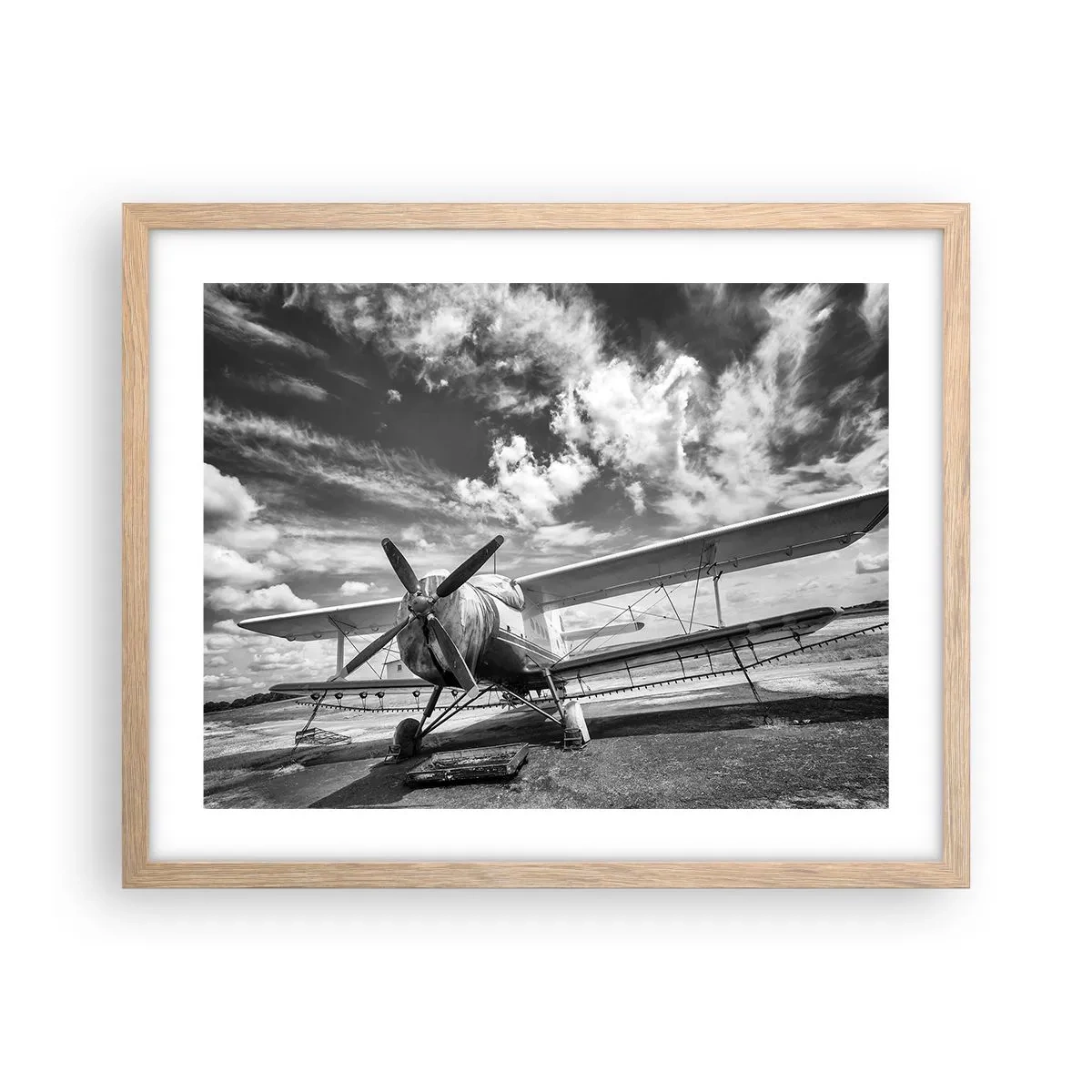 Pôster com moldura de carvalho claro - Mal posso esperar! - 50x40 cm