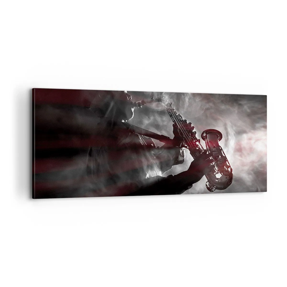 Quadro em tela - Nos fumos do jazz - 100x40 cm