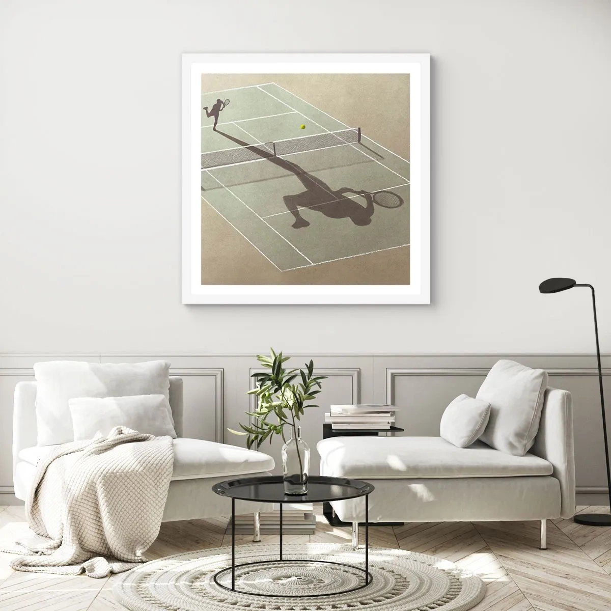 Pôster em moldura branca - Supera-te - 40x40 cm