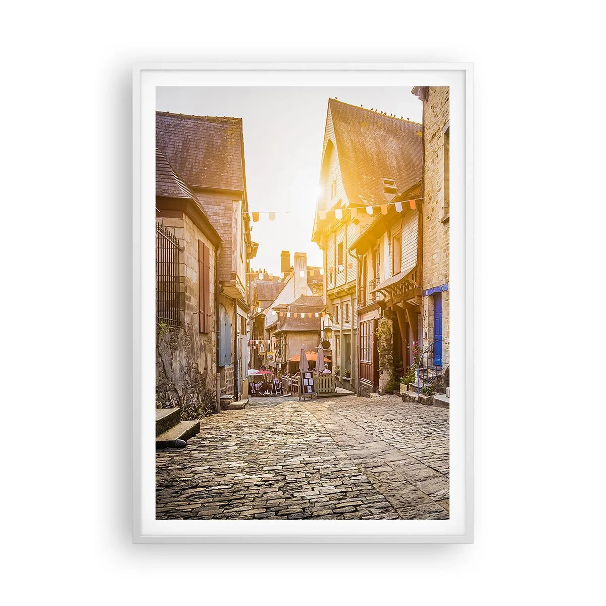 Pôster em moldura branca - O espírito branco da cidade - 70x100 cm