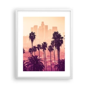 Pôster em moldura branca - Paisagem californiana - 40x50 cm