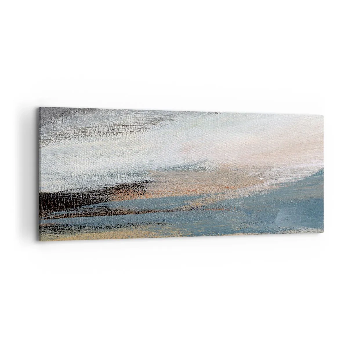 Quadro em tela - Abstração: paisagem do norte - 100x40 cm
