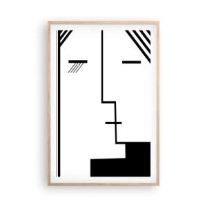 Pôster com moldura de carvalho claro - Apenas um beijo - 61x91 cm