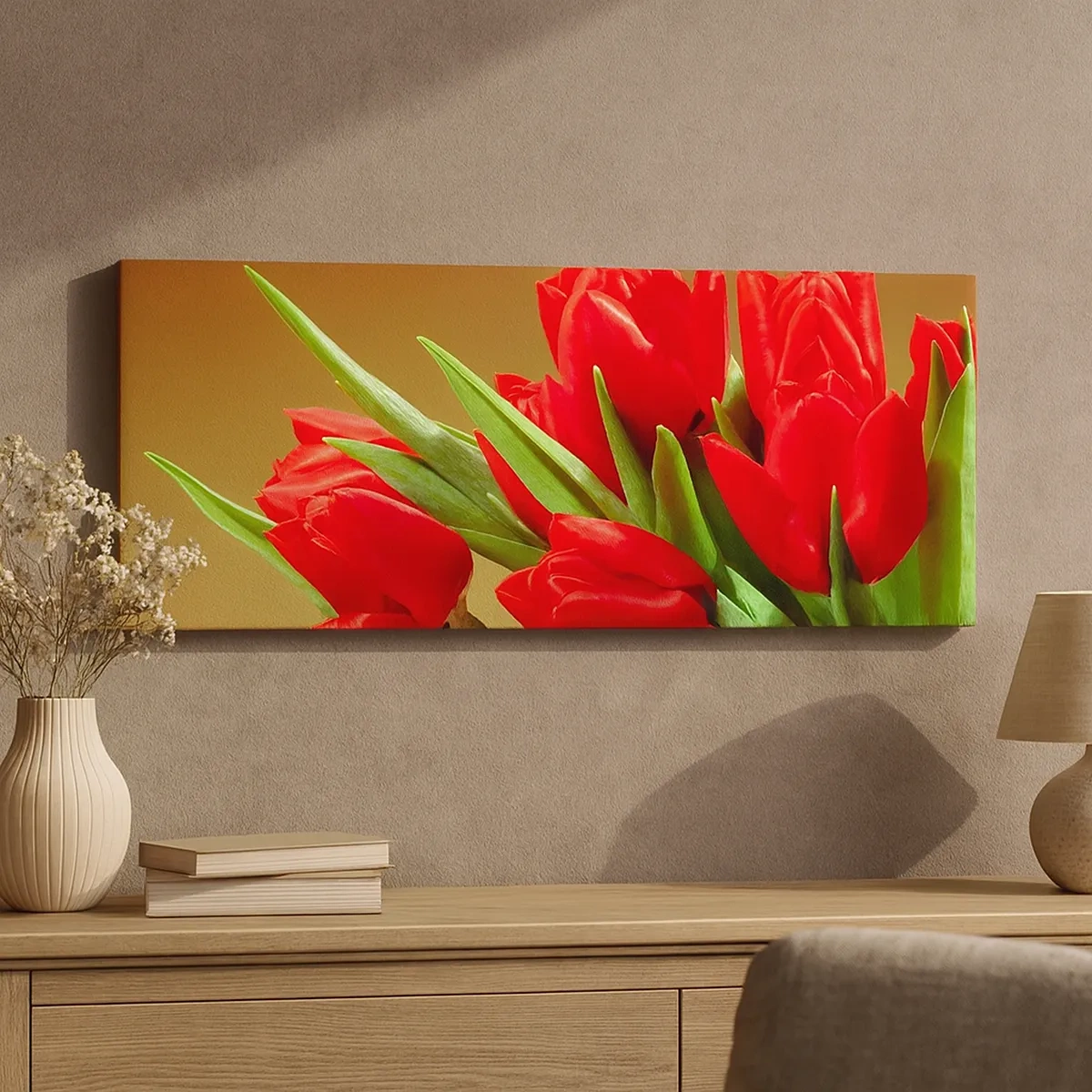 Quadro em tela - Um ramo de alegria primaveril - 30x30 cm