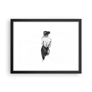 Pôster com moldura preta - Com ela, o mundo desaparece - 40x30 cm