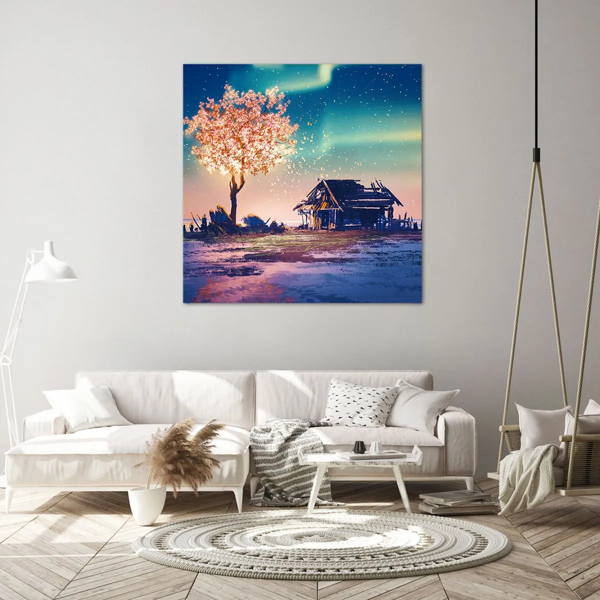 Quadro em tela - A natureza não passa - 70x70 cm