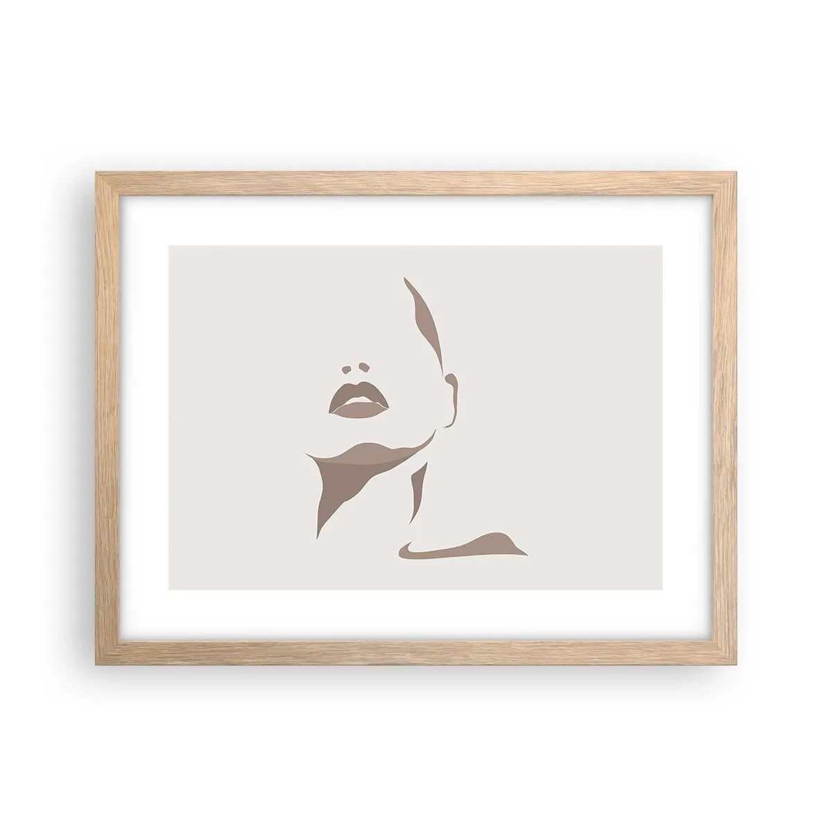 Pôster com moldura de carvalho claro - Feito de luz e sombra - 40x30 cm