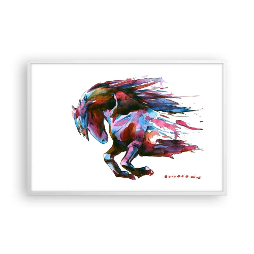 Pôster em moldura branca - Em êxtase - 91x61 cm