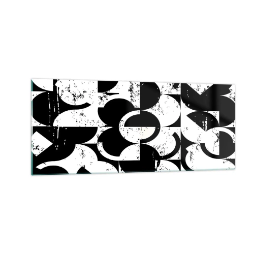 Quadro em vidro - O branco é branco e o preto é preto - 100x40 cm