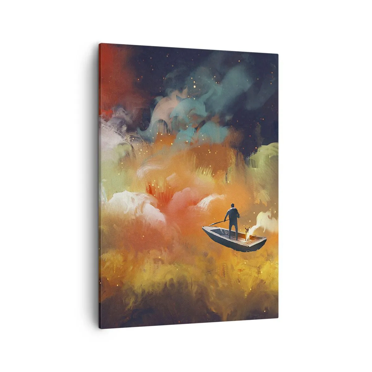 Quadro em tela - De barco pela galáxia - 50x70 cm