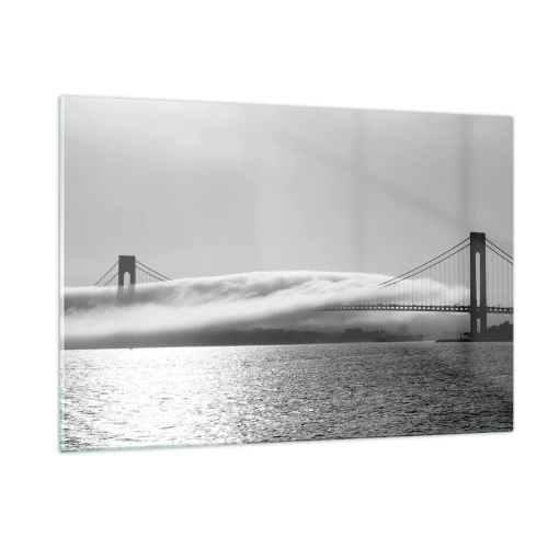 Quadro em vidro - Navegando pelo Golden Gate - 120x80 cm