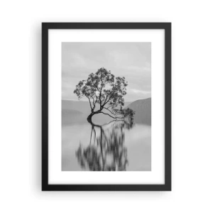 Pôster com moldura preta - Existe um país assim - 30x40 cm