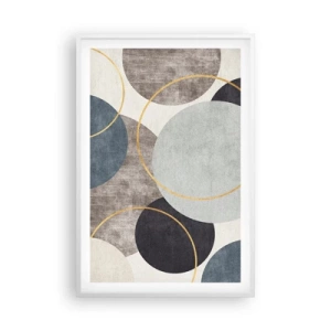 Pôster em moldura branca - Roda por roda - 61x91 cm