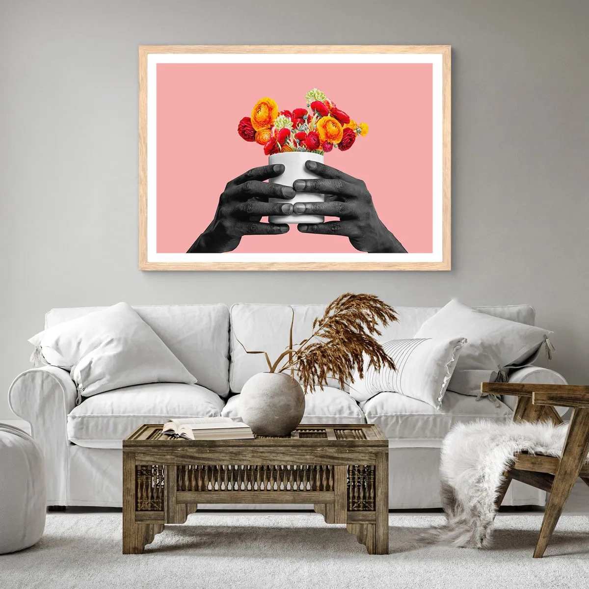 Pôster com moldura de carvalho claro - A apoteose da vida - 91x61 cm