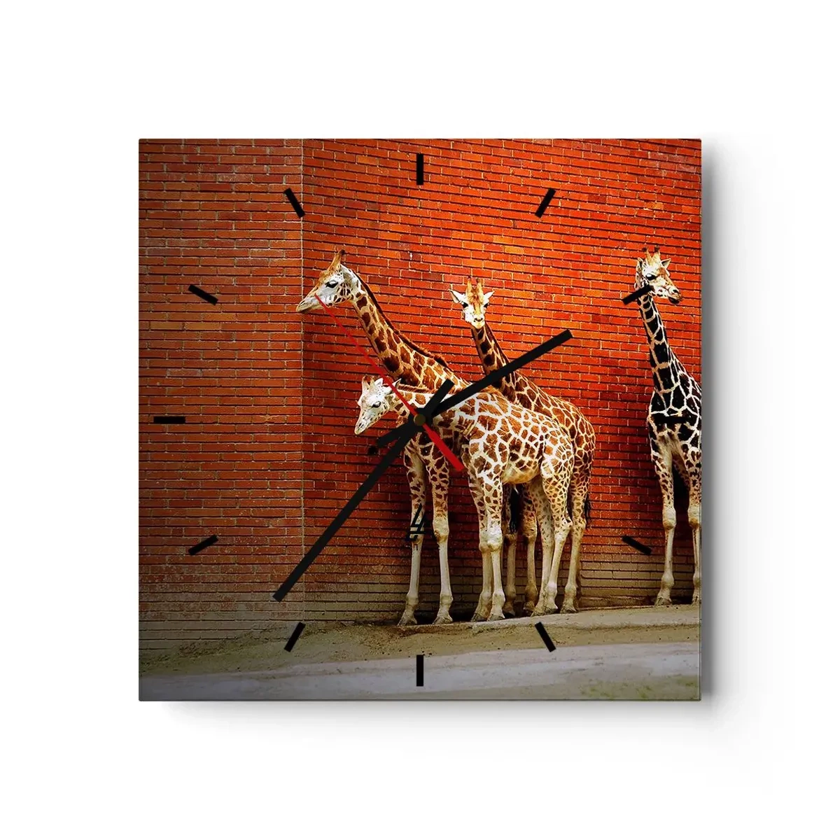 Relógio de parede - Relógio em vidro - Vê alguma acácia? - 40x40 cm