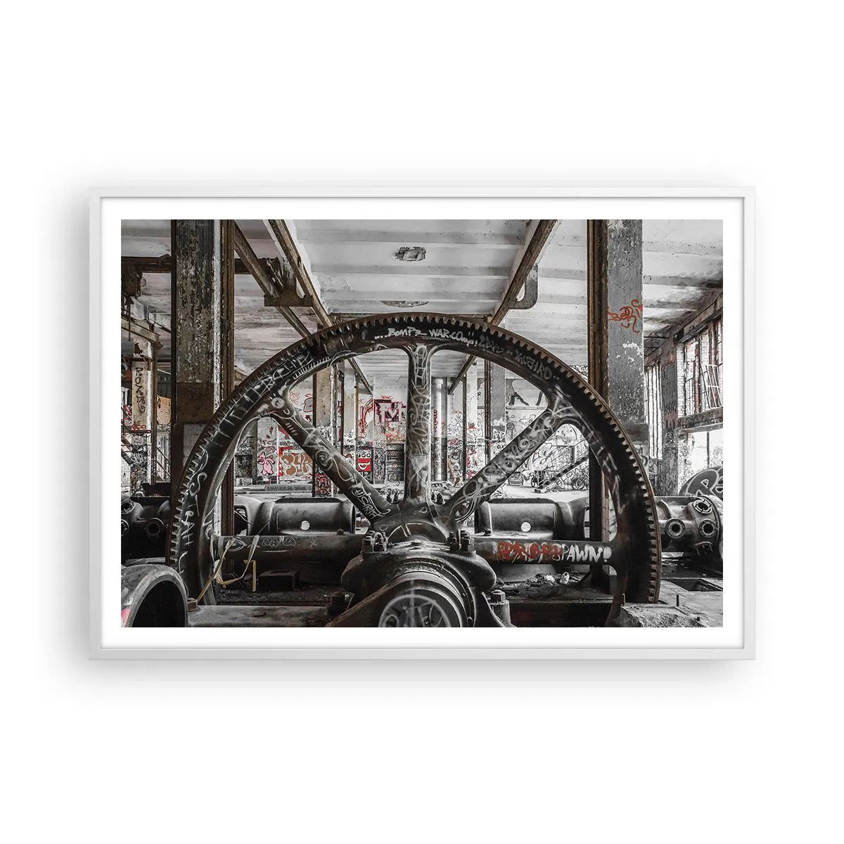 Pôster em moldura branca - A vida secreta da fábrica - 100x70 cm